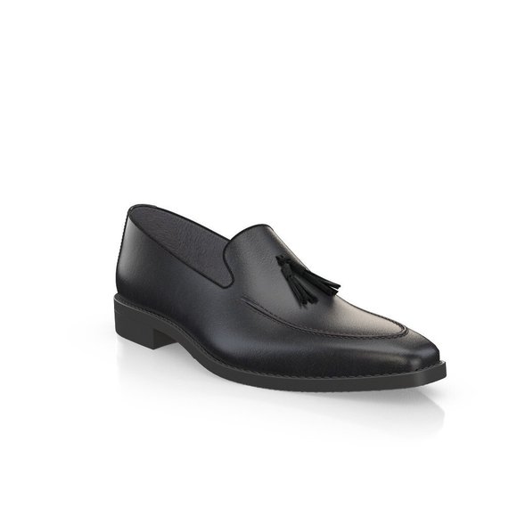 Bashwood Handmade Black Tussle Black Leather Loafers main image 5